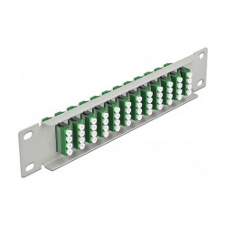Delock 10? LWL Patchpanel 12 Port LC Quad grün 1 HE grau — Buy in Cyprus with Fast Delivery