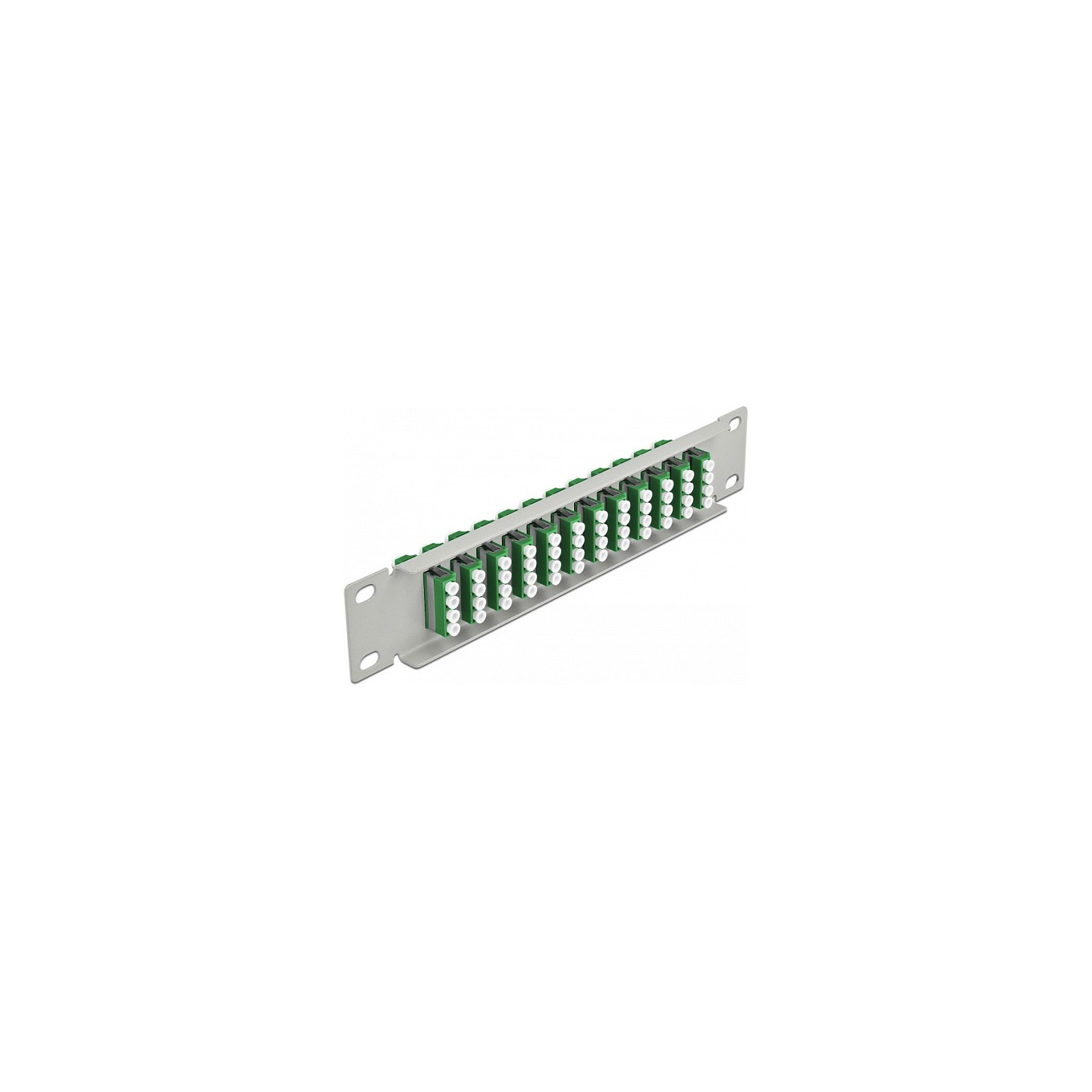 Delock 10? LWL Patchpanel 12 Port LC Quad grün 1 HE grau — Buy in Cyprus with Fast Delivery