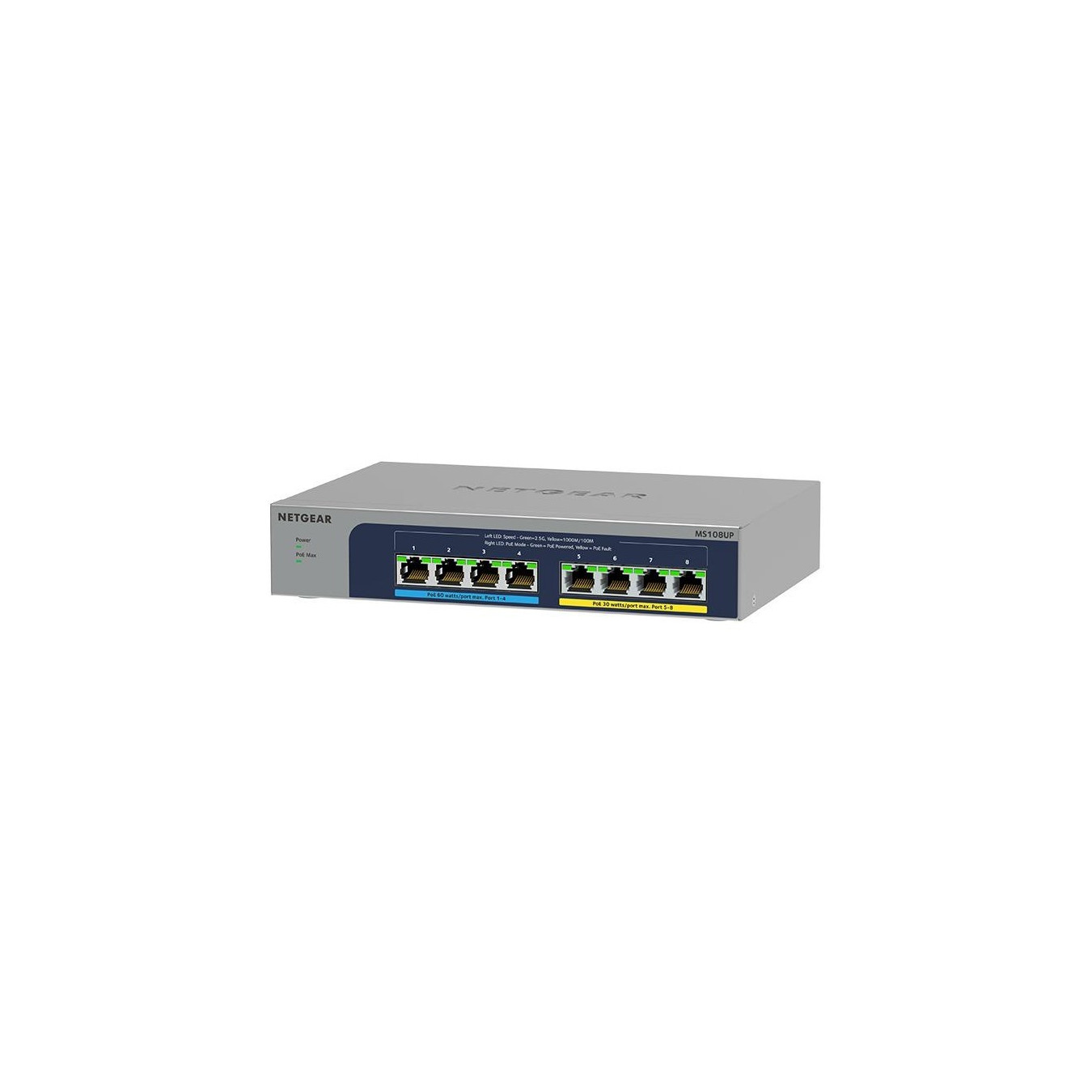 NETGEAR MS108UP-100EUS - 8-Port 2.5G PoE Unmanaged Switch, Wall-Mountable — Buy in Cyprus with Fast Delivery