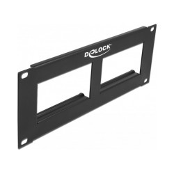 Delock Easy 45 10? Patchpanel Ausschnitt 2 x 90.5 x 45.2 mm. 2 HE. schwarz — Buy in Cyprus with Fast Delivery