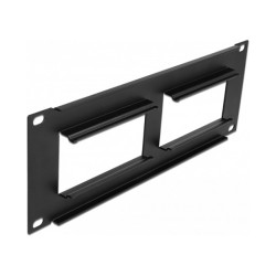 Delock Easy 45 10? Patchpanel Ausschnitt 2 x 90.5 x 45.2 mm. 2 HE. schwarz — Buy in Cyprus with Fast Delivery