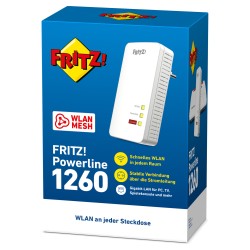 AVM FRITZ! Powerline 1260E 1200Mbit s Eingebauter Ethernet-Anschluss WLAN white 1Stück(e) Single