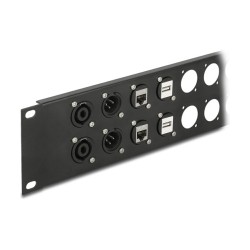 Delock D-Typ 19? Patchpanel 24 Port 2 HE schwarz — Buy in Cyprus with Fast Delivery