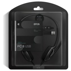 EPOS PC 8 USB Stereo Headset - 1000432 (Boxed) — Buy in Cyprus with Fast Delivery