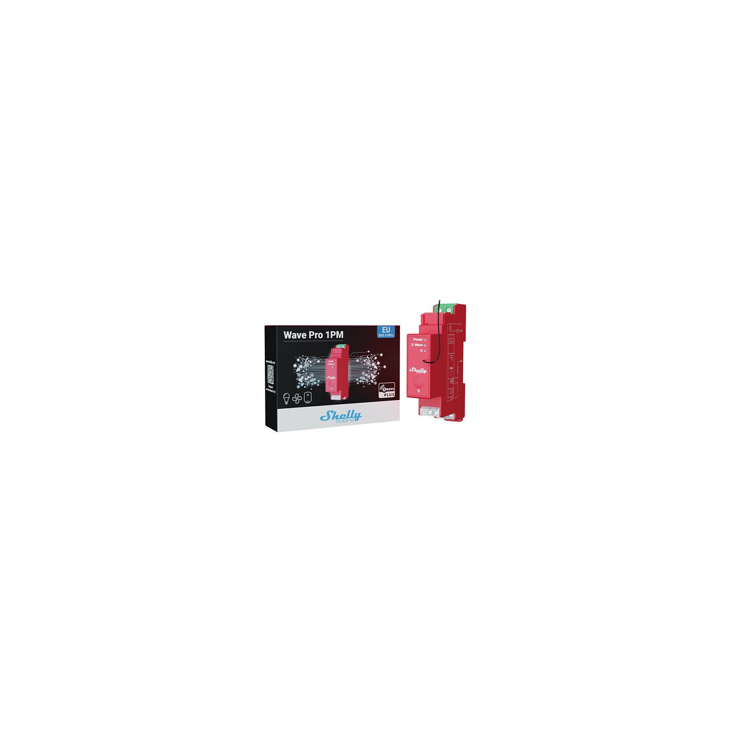Shelly Relais 'Wave Pro 1PM' max 16A Z-Wave DIN-Rail — Buy in Cyprus with Fast Delivery