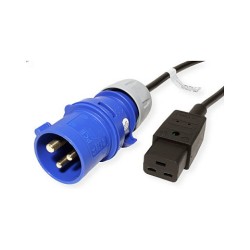 BACHMANN Kabel Stecker IEC60309-Blau - Kupplung C19 3m 16A schwarz 3m — Buy in Cyprus with Fast Delivery