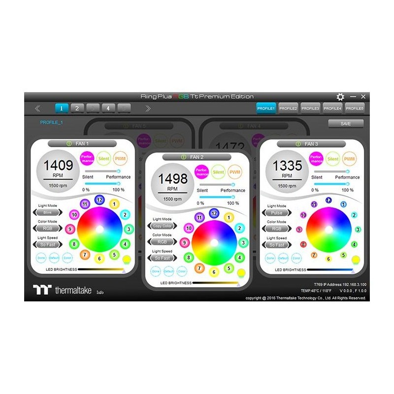 Buy Thermaltake Riing Plus 14 140mm Radiator Fan - CL-F056-PL14SW-A - LED RGB, B... in Cyprus, Nicosia, Limassol, Larnaka, Pafos