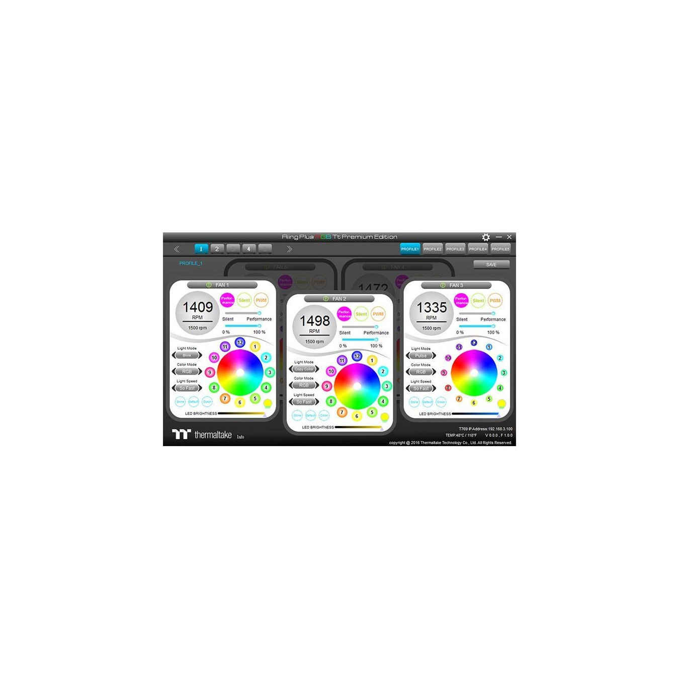 Thermaltake Riing Plus 14 140mm Radiator Fan - CL-F056-PL14SW-A - LED RGB, Black, 3-Pack — Buy in Cyprus with Fast Delivery
