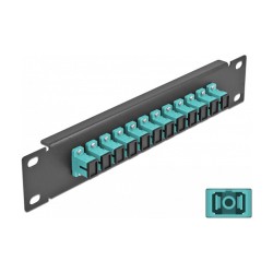 Delock 10? LWL Patchpanel 12 Port SC Simplex aqua 1 HE schwarz — Buy in Cyprus with Fast Delivery