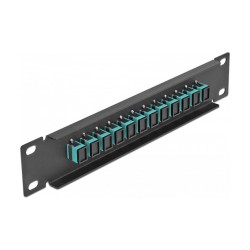 Delock 10? LWL Patchpanel 12 Port SC Simplex aqua 1 HE schwarz — Buy in Cyprus with Fast Delivery