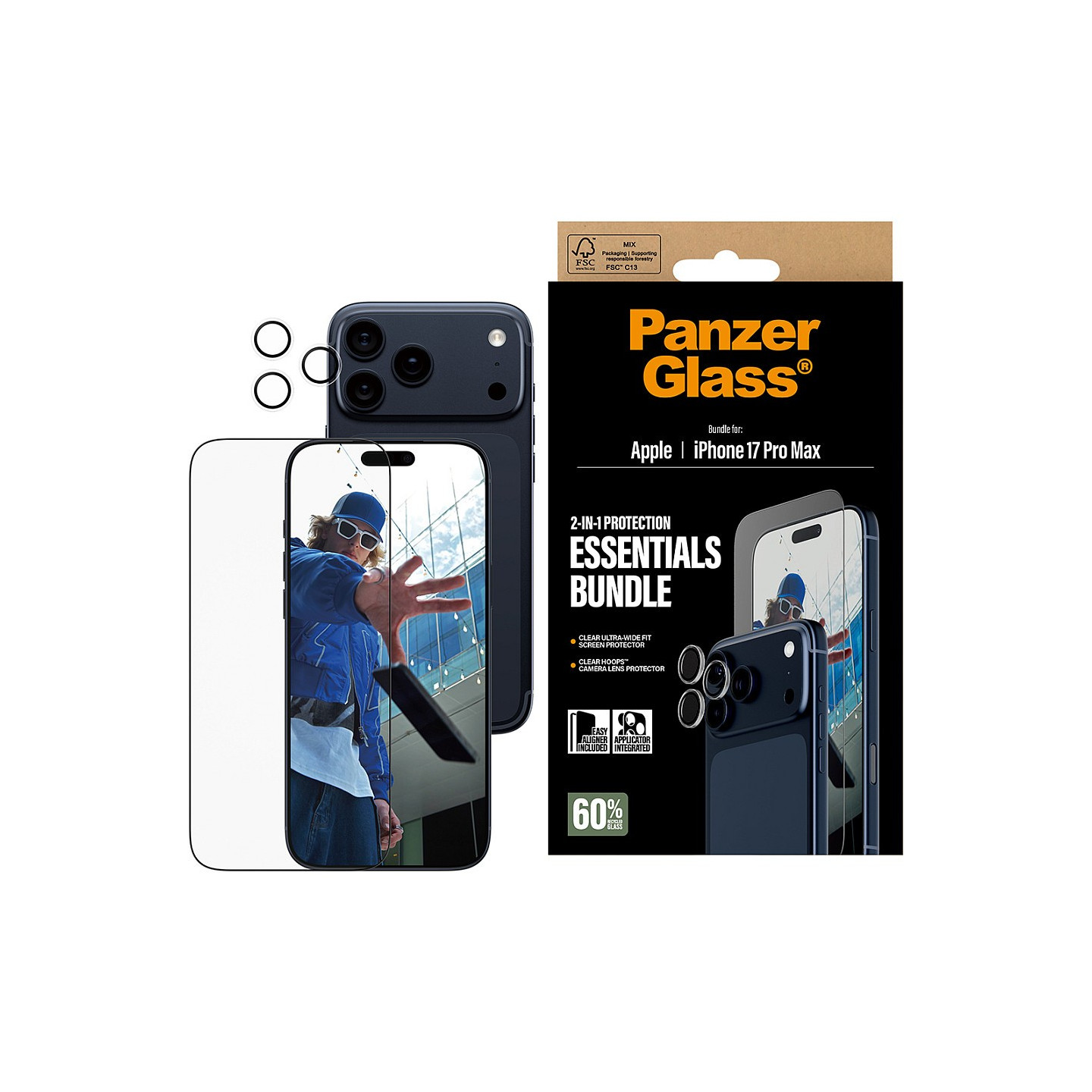 PanzerGlass 2-in-1 Essentials Bundle iPhone 17 Pro Max — Buy in Cyprus with Fast Delivery