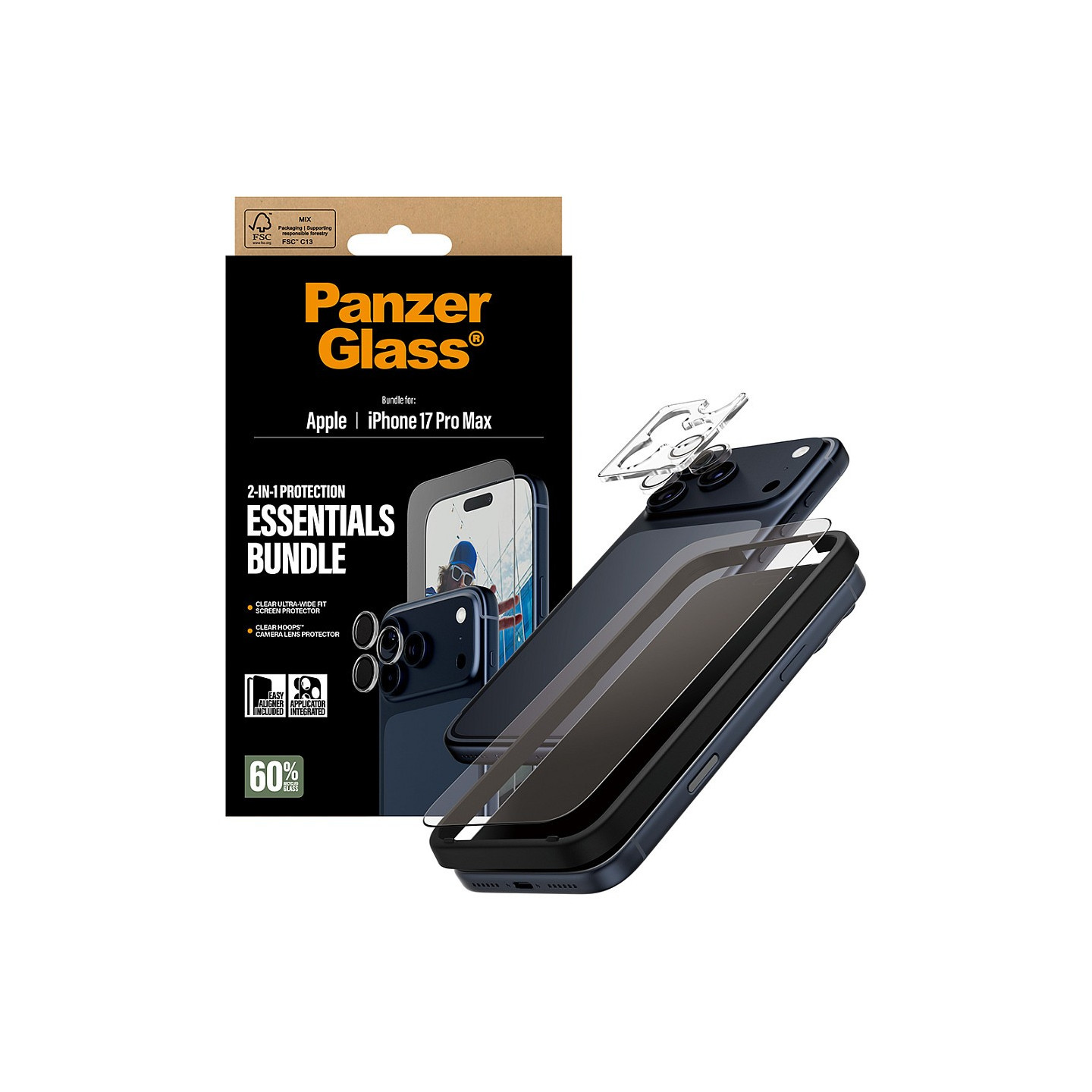 PanzerGlass 2-in-1 Essentials Bundle iPhone 17 Pro Max — Buy in Cyprus with Fast Delivery
