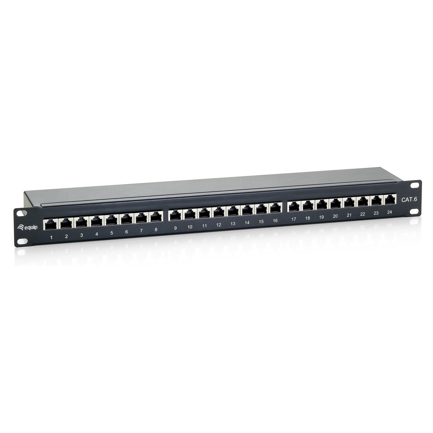 Equip Patchpanel 24x RJ45 Cat6 19' FTP 1HE Premium schwarz — Buy in Cyprus with Fast Delivery