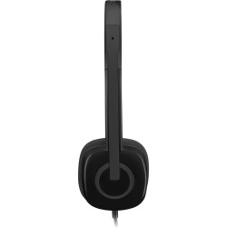 Logitech H151 Stereo On-Ear Headset - Wired 3.5mm Black Boom Mic Inline Controls (Boxed) — Buy in Cyprus with Fast Delivery