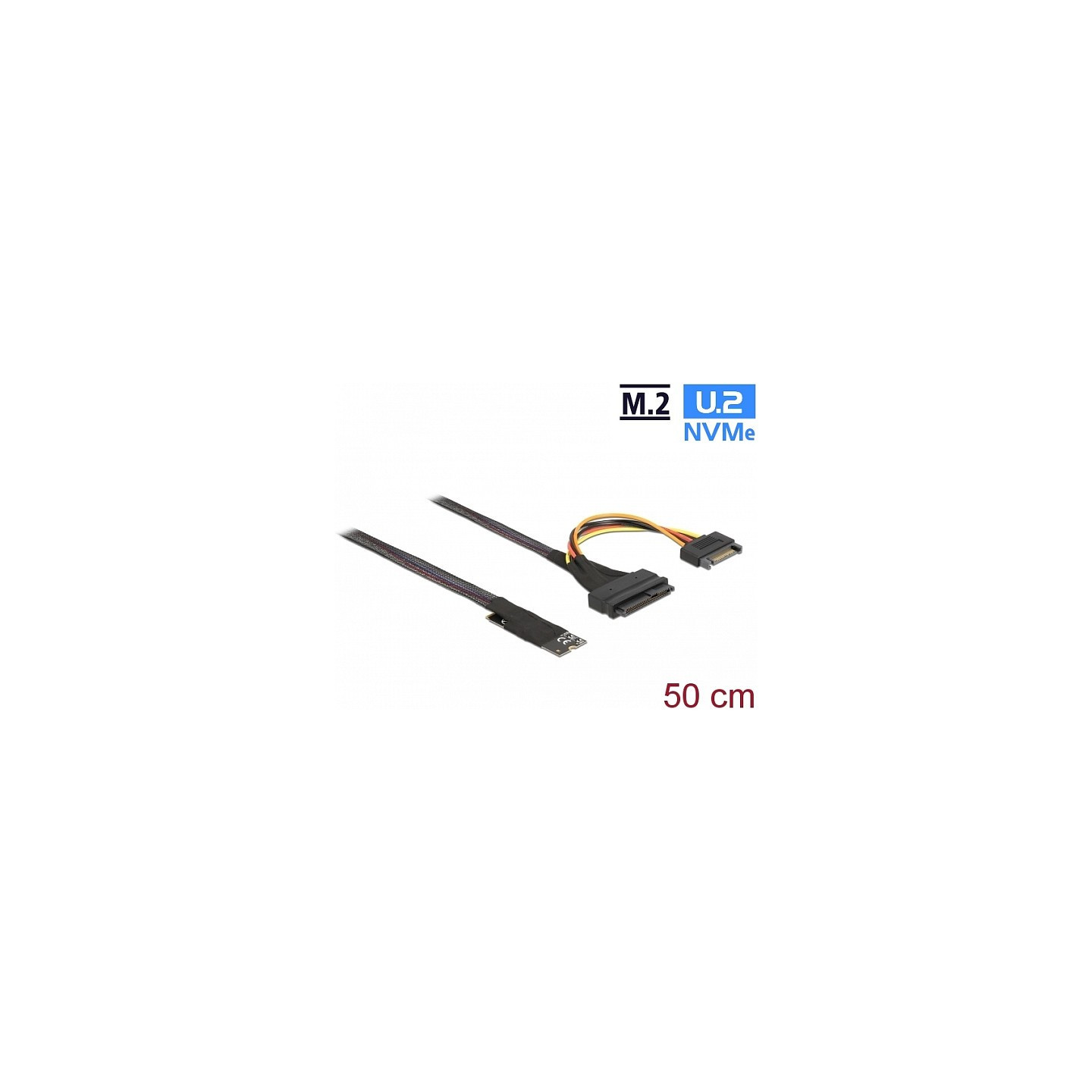 Delock M.2 Key M to U.2 SFF-8639 NVMe Adapter – 50 cm Cable, PCIe 4.0 | Armenius Store