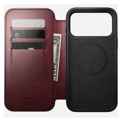 Nomad Modern Leather Folio iPhone 17 Pro Max Burgundy H. — Buy in Cyprus with Fast Delivery