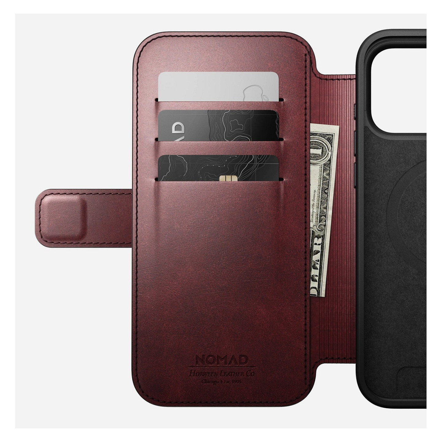 Nomad Modern Leather Folio iPhone 17 Pro Max Burgundy H. — Buy in Cyprus with Fast Delivery