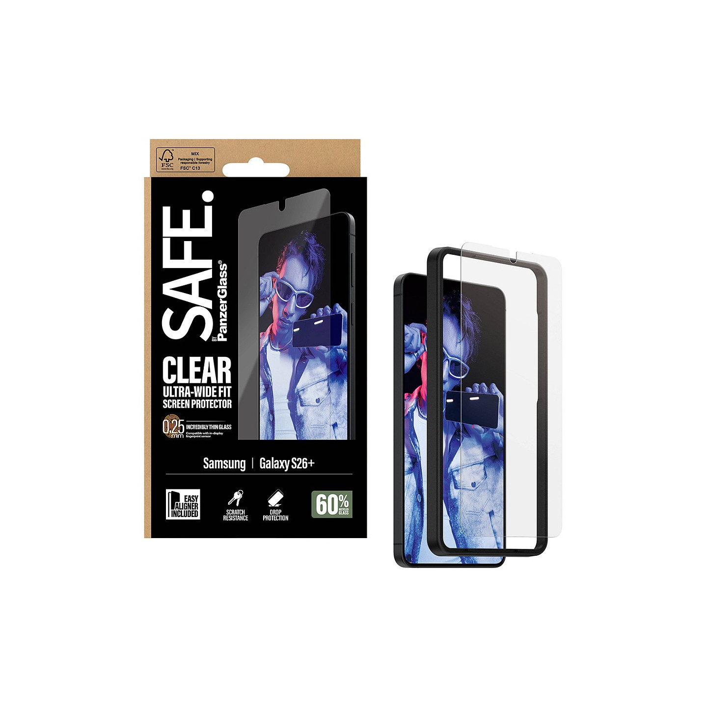 PanzerGlass SAFE Displayschutz Samsung Galaxy S26+ Ultra-Wide Fit EasyAligner — Buy in Cyprus with Fast Delivery