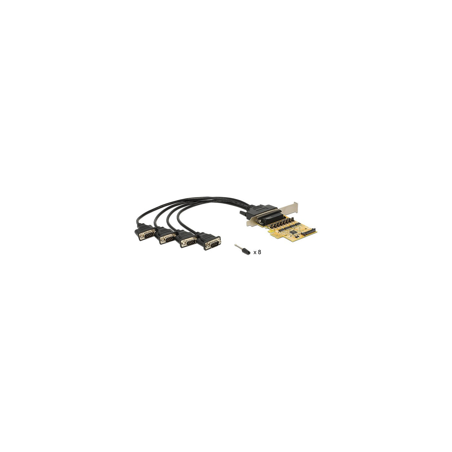 PCI Express x1 Karte zu 4 x Seriell mit Spannungsversorgung — Buy in Cyprus with Fast Delivery