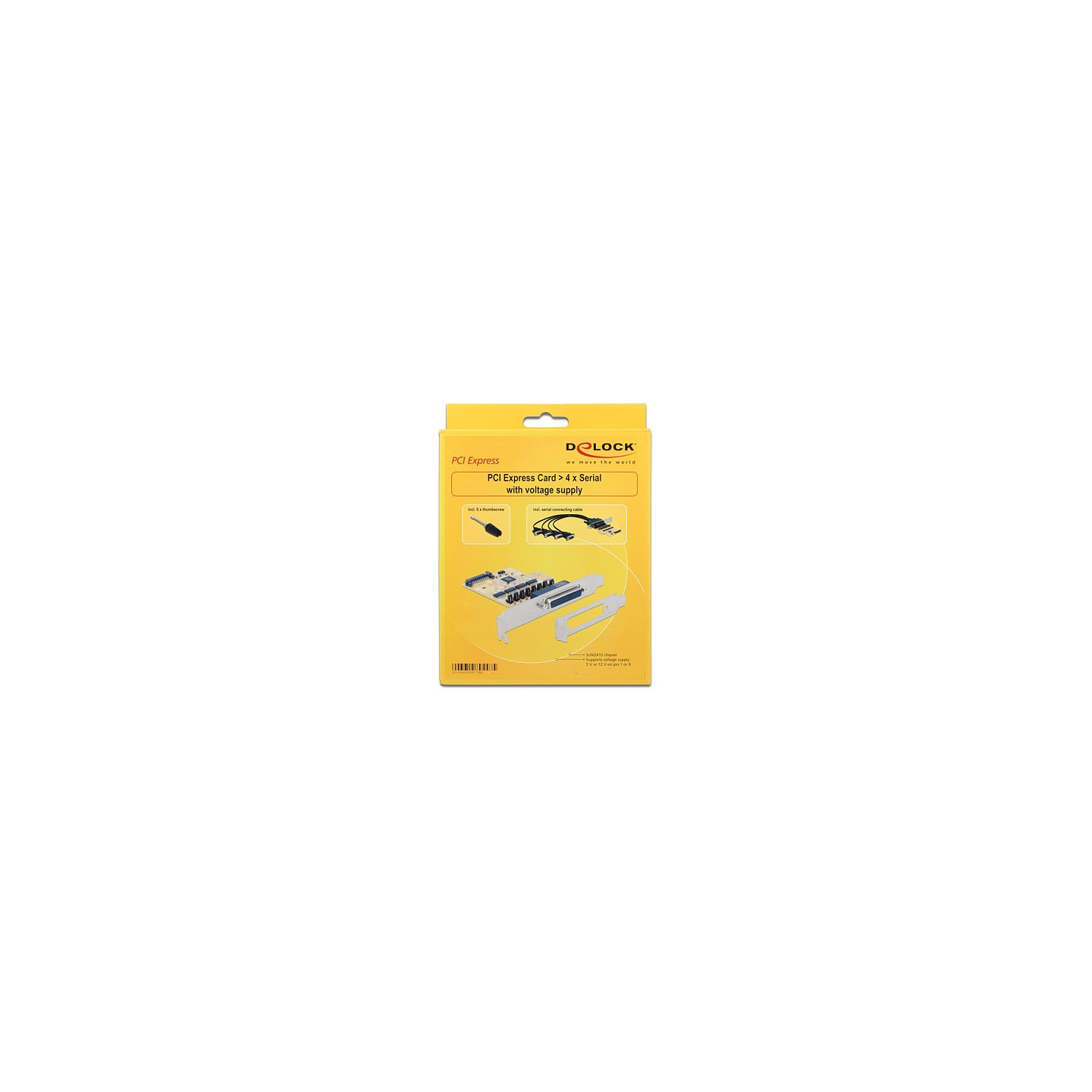 PCI Express x1 Karte zu 4 x Seriell mit Spannungsversorgung — Buy in Cyprus with Fast Delivery