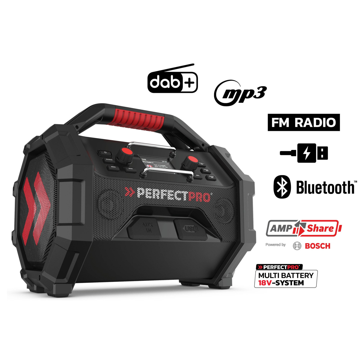 PerfectPro ROCKTAGON 18V Baustellenradio — Buy in Cyprus with Fast Delivery