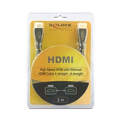 Delock High Speed HDMI with Ethernet - Video- Audio- Netzwerkkabel — Buy in Cyprus with Fast Delivery