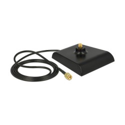 Delock Antennenfuß SMA Stecker to SMA Buchse 1 m low loss schwarz — Buy in Cyprus with Fast Delivery