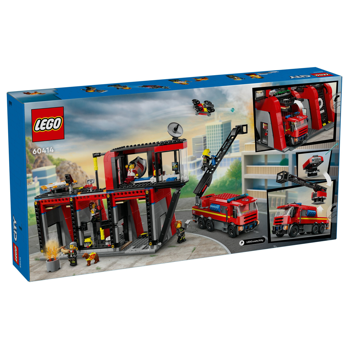 LEGO City Feuerwehrstation mit Drehleiterfahrzeug 60414 — Buy in Cyprus with Fast Delivery