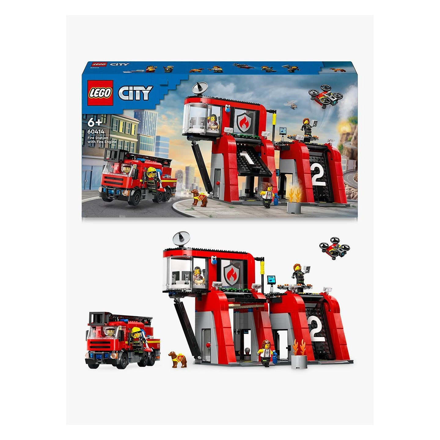 LEGO City Feuerwehrstation mit Drehleiterfahrzeug 60414 — Buy in Cyprus with Fast Delivery