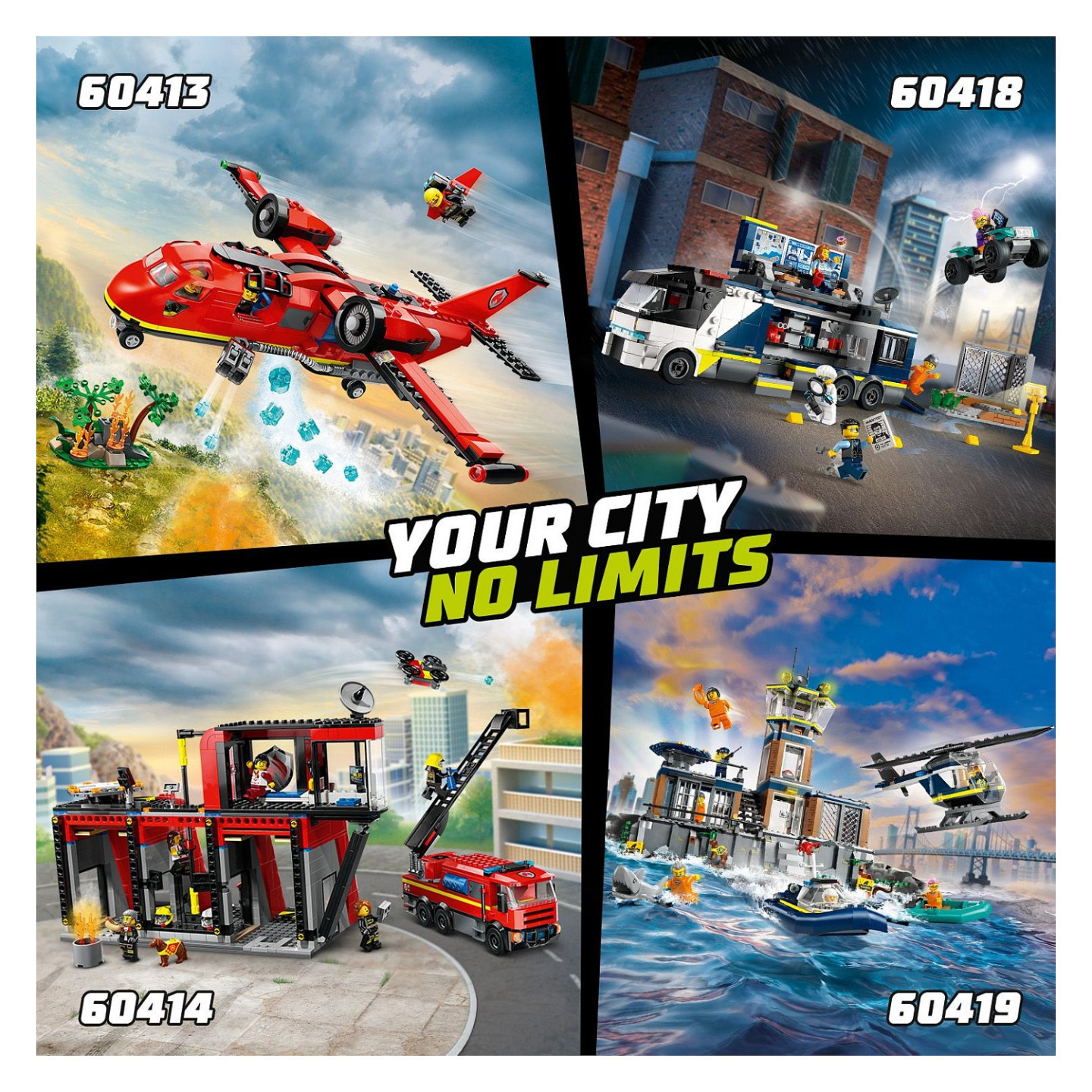 LEGO City Feuerwehrstation mit Drehleiterfahrzeug 60414 — Buy in Cyprus with Fast Delivery