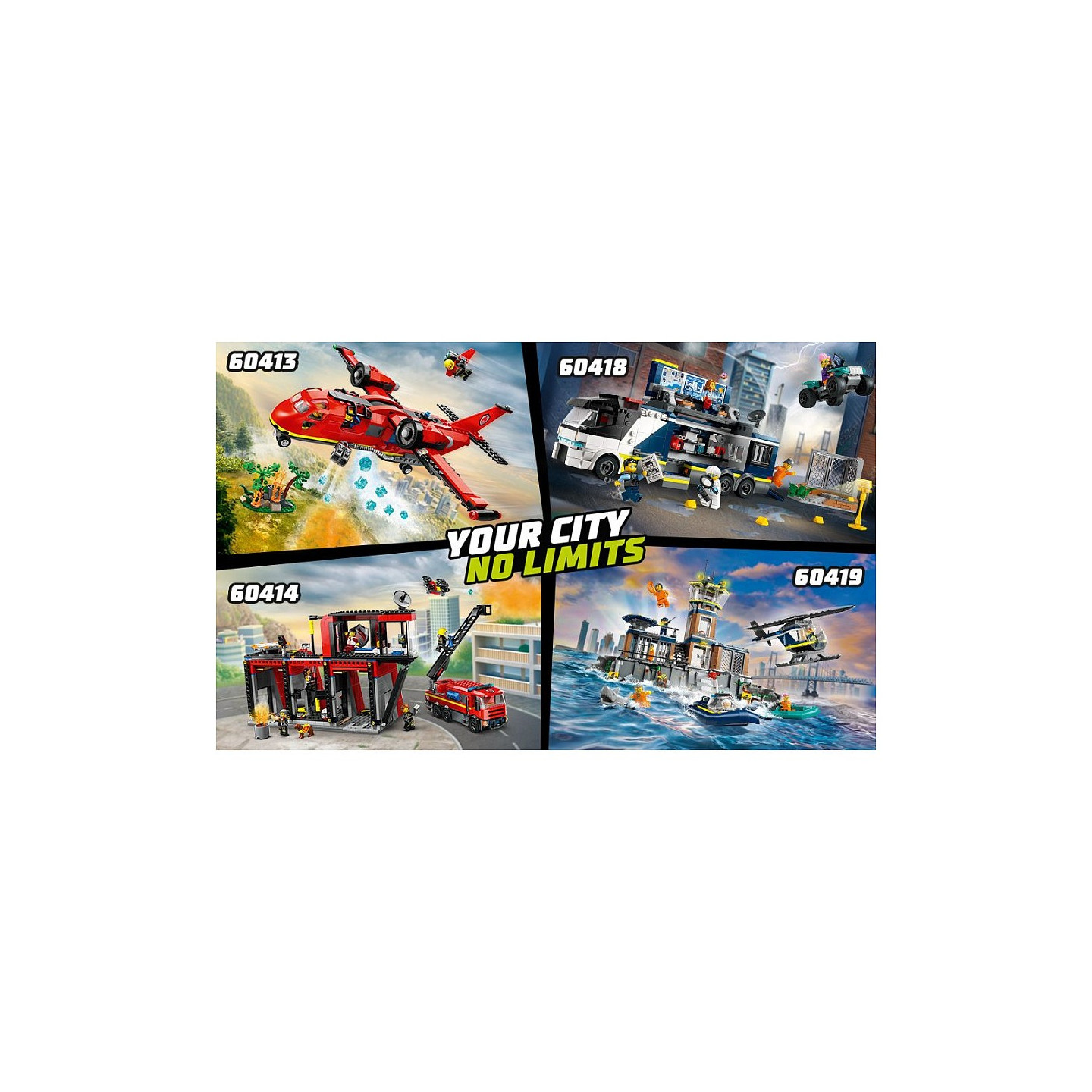 LEGO City Feuerwehrstation mit Drehleiterfahrzeug 60414 — Buy in Cyprus with Fast Delivery