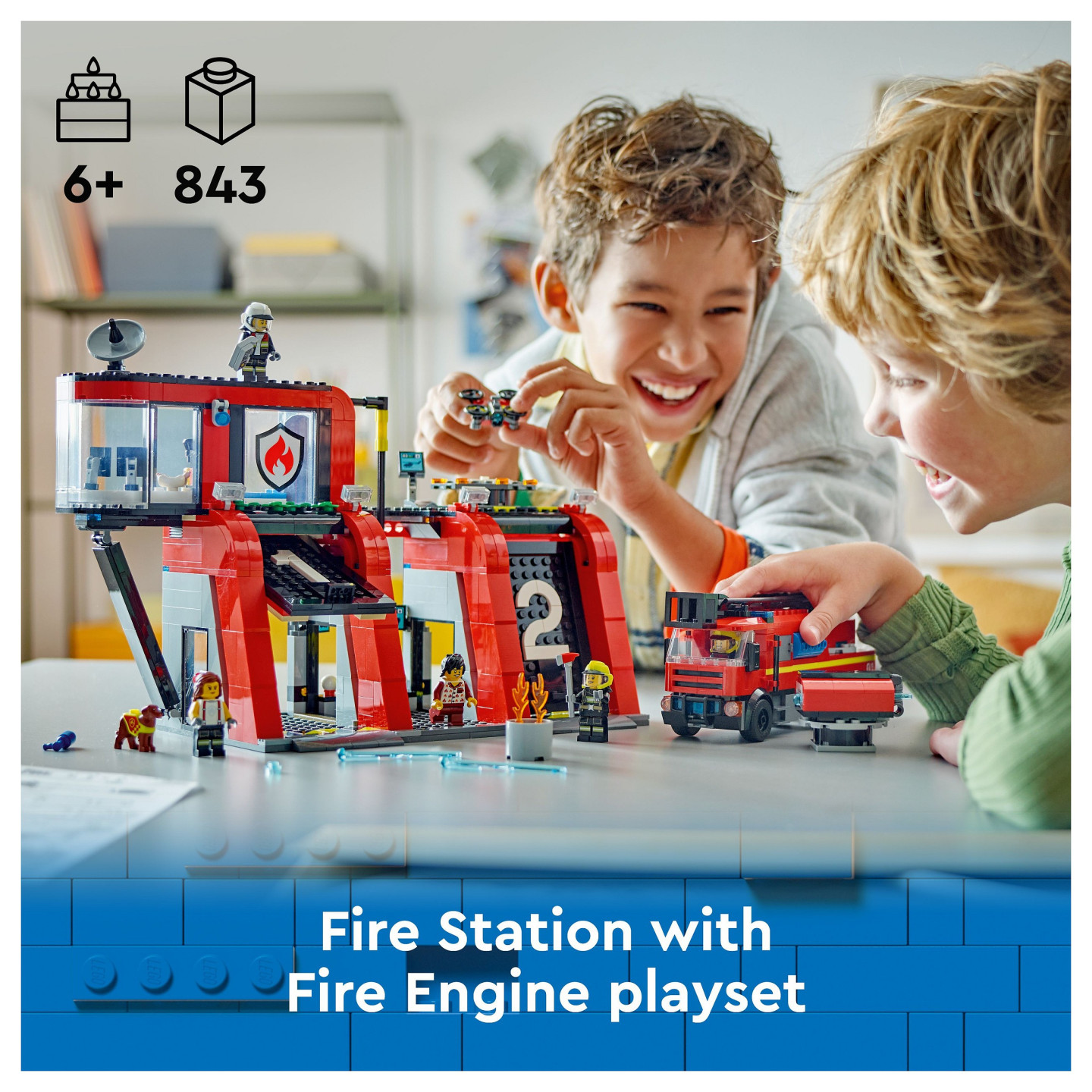 LEGO City Feuerwehrstation mit Drehleiterfahrzeug 60414 — Buy in Cyprus with Fast Delivery
