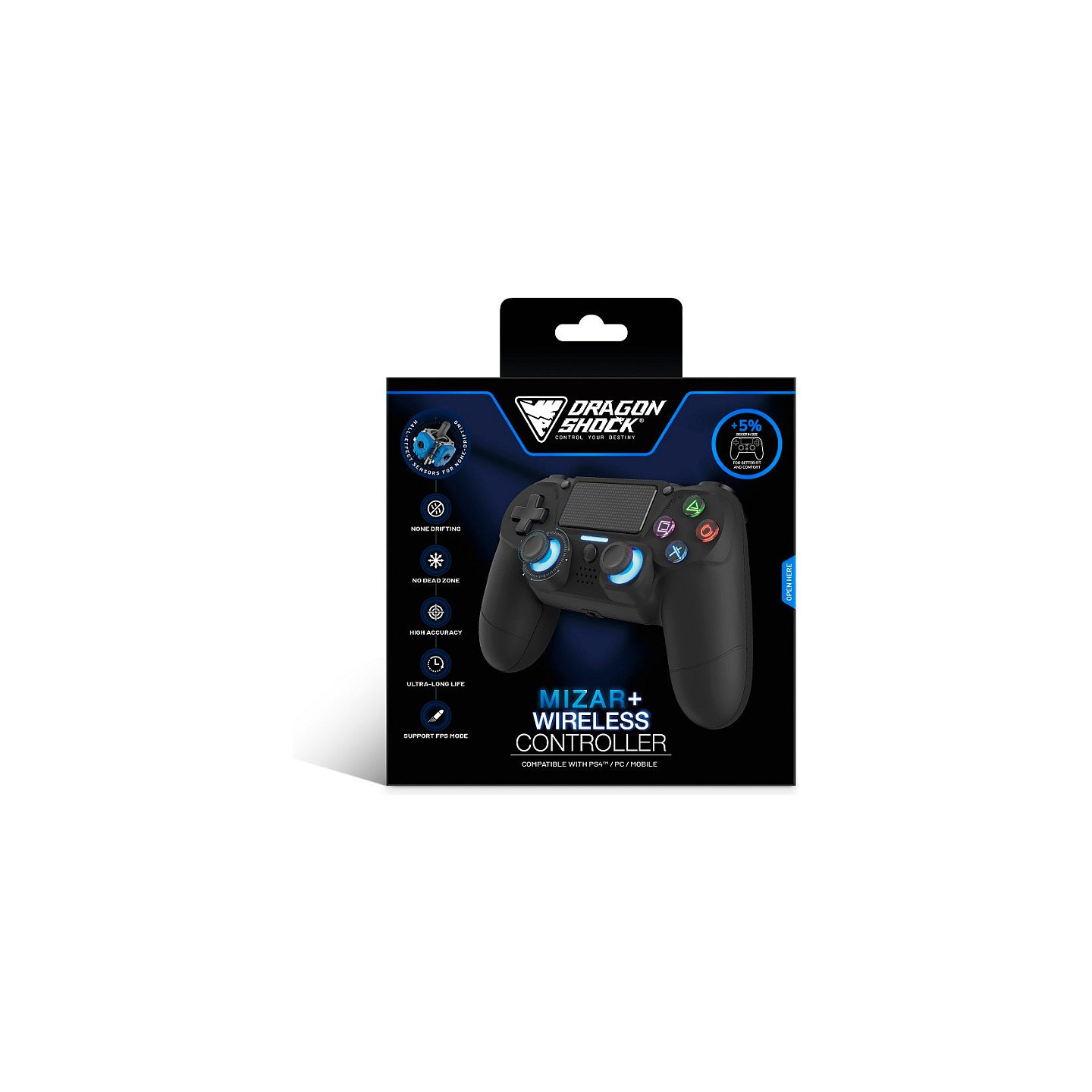 Dragonshock Controller Mizar+ Wireless schwarz PS4 PC — Buy in Cyprus with Fast Delivery