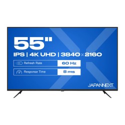 139.0cm 55' (3840x2160) JAPANNEXT JN-IPS550UHD60F 16:9 IPS 60Hz HDMI USB WLAN Speaker Black — Buy in Cyprus with Fast Delivery