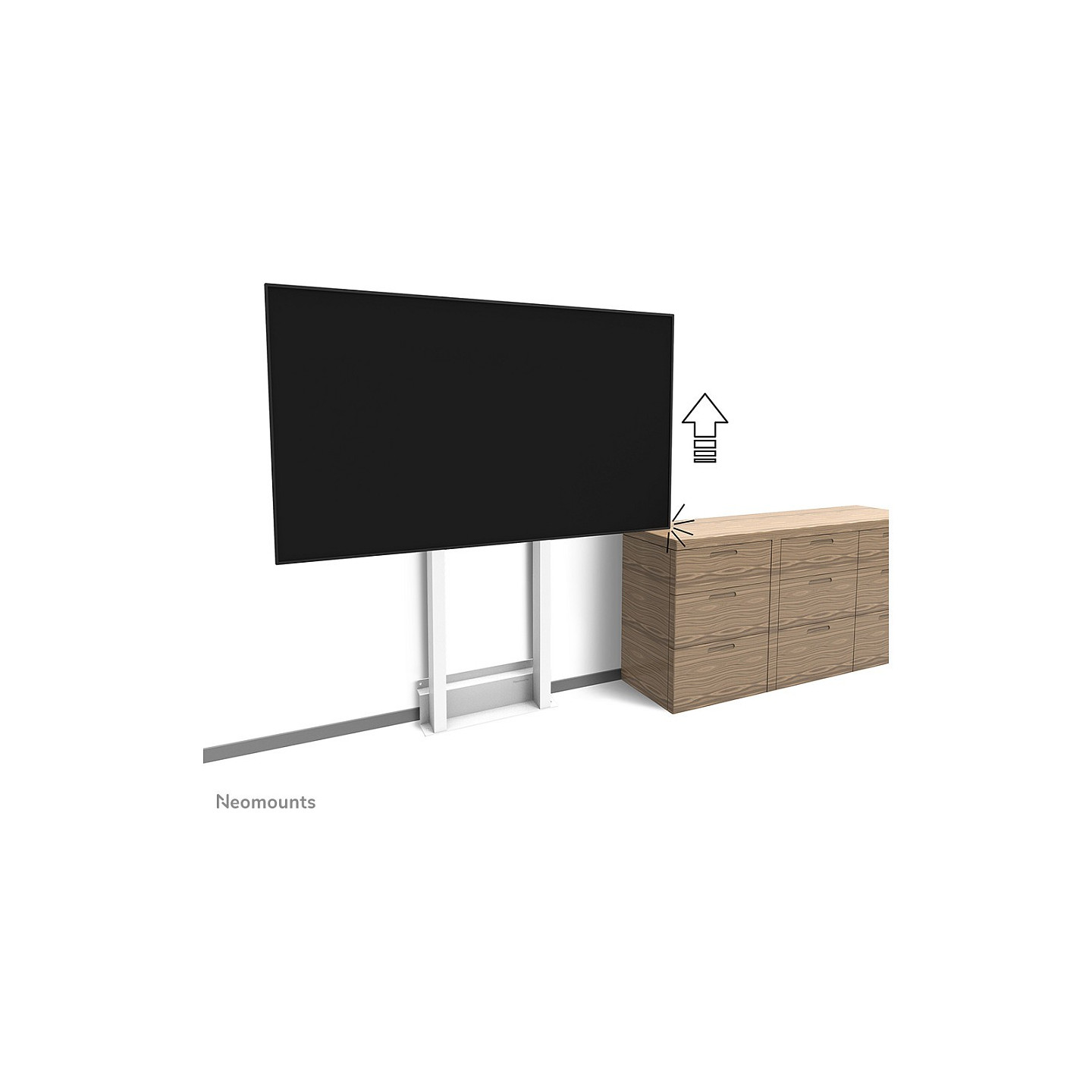 Neomounts Motorisierte Wandhalterung für Flachbild-Fernseher bis 100'' (254 cm) 110Kg WL55-875WH1 White