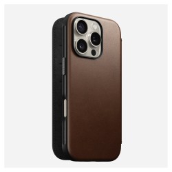 Nomad Modern Leather Folio iPhone 16 Pro Brown — Buy in Cyprus with Fast Delivery