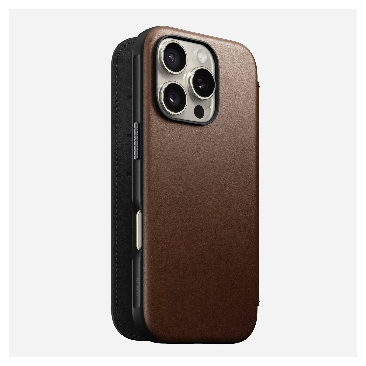 Nomad Modern Leather Folio iPhone 16 Pro Brown — Buy in Cyprus with Fast Delivery