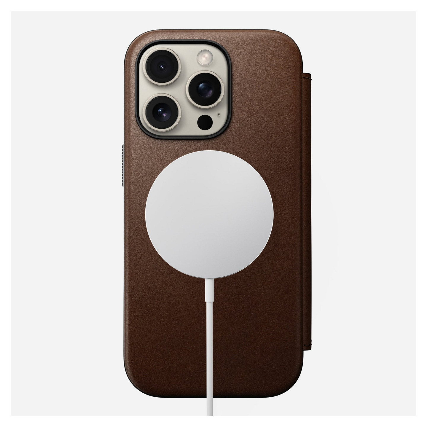 Nomad Modern Leather Folio iPhone 16 Pro Brown — Buy in Cyprus with Fast Delivery