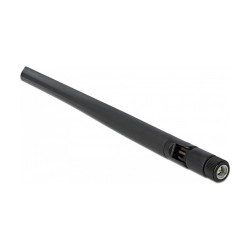 Delock WLAN 802.11 ac ax a b g n Antenne RP-SMA Stecker 5 dBi 20 cm omnidirektional mit Kippgelenk flexibel und gummi...