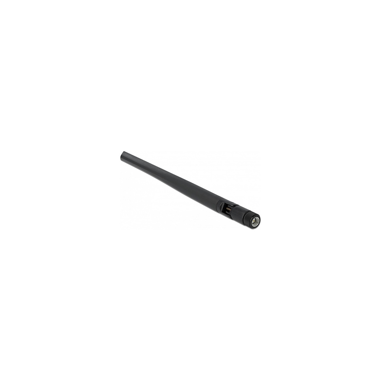 Delock WLAN 802.11 ac ax a b g n Antenne RP-SMA Stecker 5 dBi 20 cm omnidirektional mit Kippgelenk flexibel und gummi...