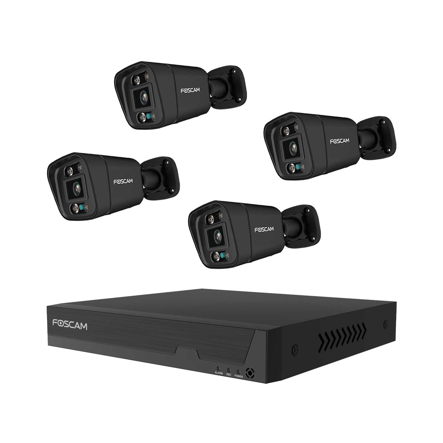 FOSCAM FN9108E-B4-2T Überwachungskameraset 4 Kameras mit Recorder Schwarz — Buy in Cyprus with Fast Delivery