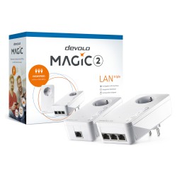 devolo Magic 2 LAN triple Powerline Starter Kit Powerline bis zu 2.400 Mbit s. 3x Gigabit LAN (pro Einheit)