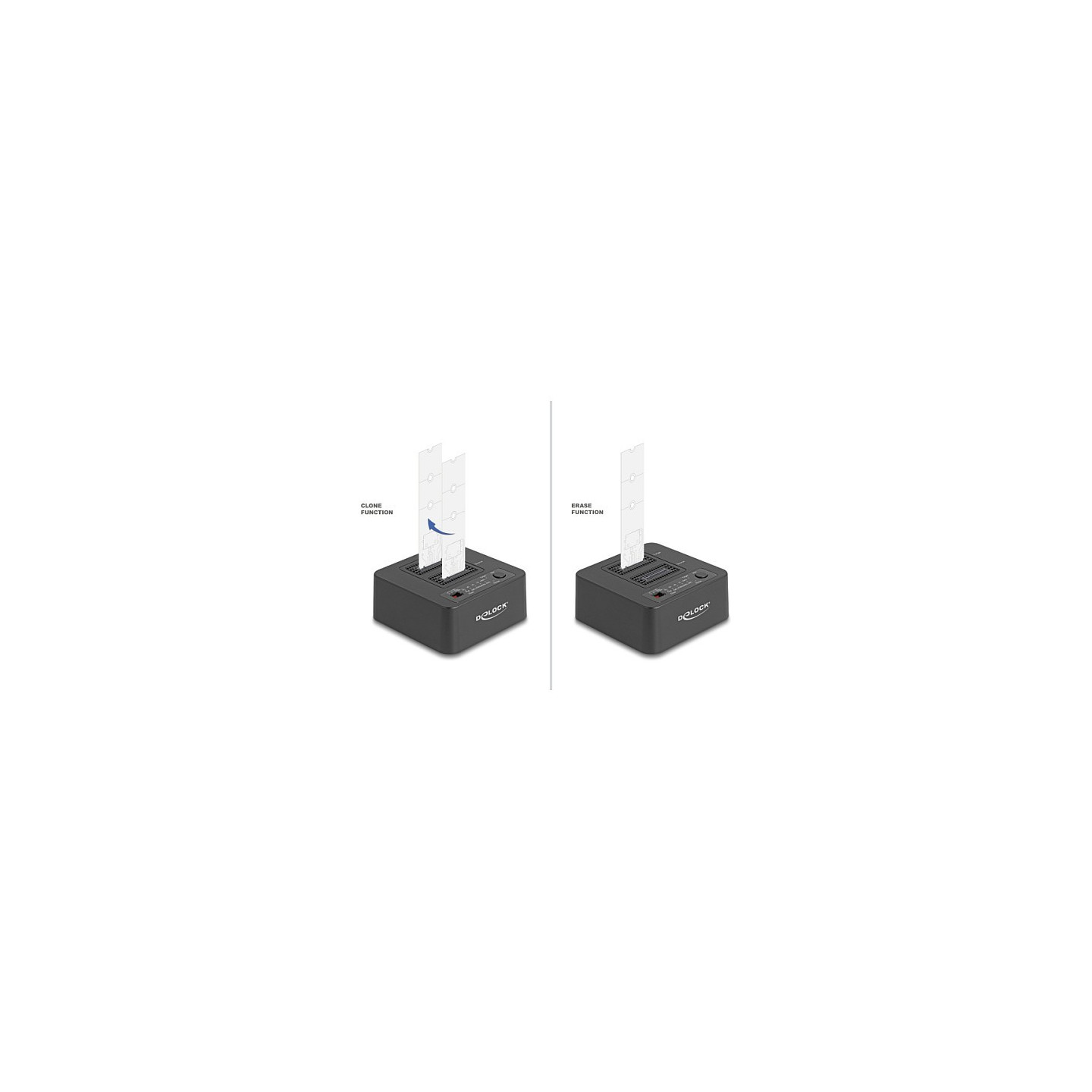USB 20 Gbps M.2 Dockingstation für 2 x M.2 NVMe PCIe SSD mit Klon- und Löschfunktion — Buy in Cyprus with Fast Delivery