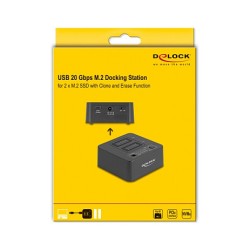 USB 20 Gbps M.2 Dockingstation für 2 x M.2 NVMe PCIe SSD mit Klon- und Löschfunktion — Buy in Cyprus with Fast Delivery