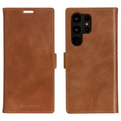 dbramante1928 Lynge - Flip-Hlle fr Mobiltelefon - nachhaltiges Vollnarbenleder - Hellbraun - fr Samsung Galaxy S23U