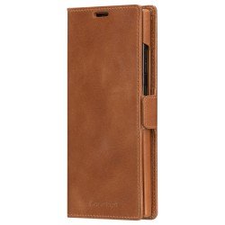 dbramante1928 Lynge - Flip-Hlle fr Mobiltelefon - nachhaltiges Vollnarbenleder - Hellbraun - fr Samsung Galaxy S23U