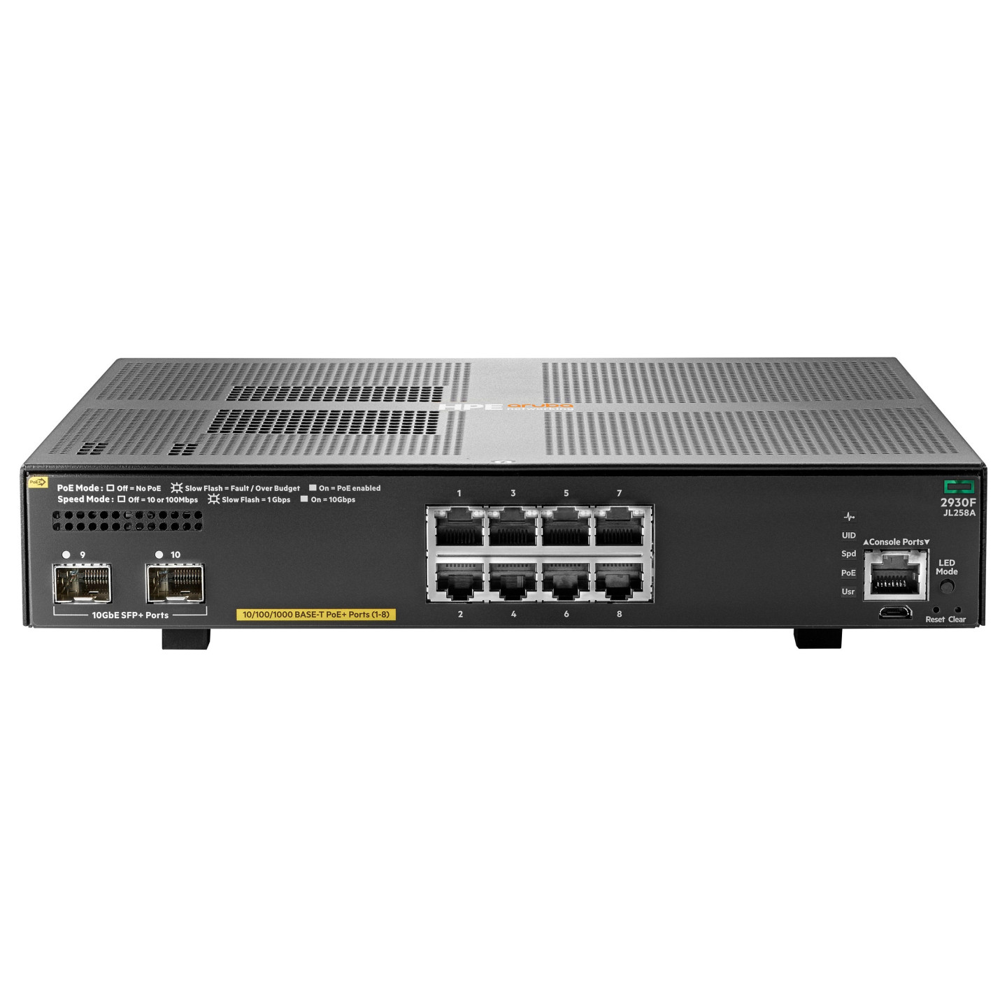 8+2P HP Enterprise Aruba 2930F 8G PoE+ (125W) 2SFP+ Switch — Buy in Cyprus with Fast Delivery