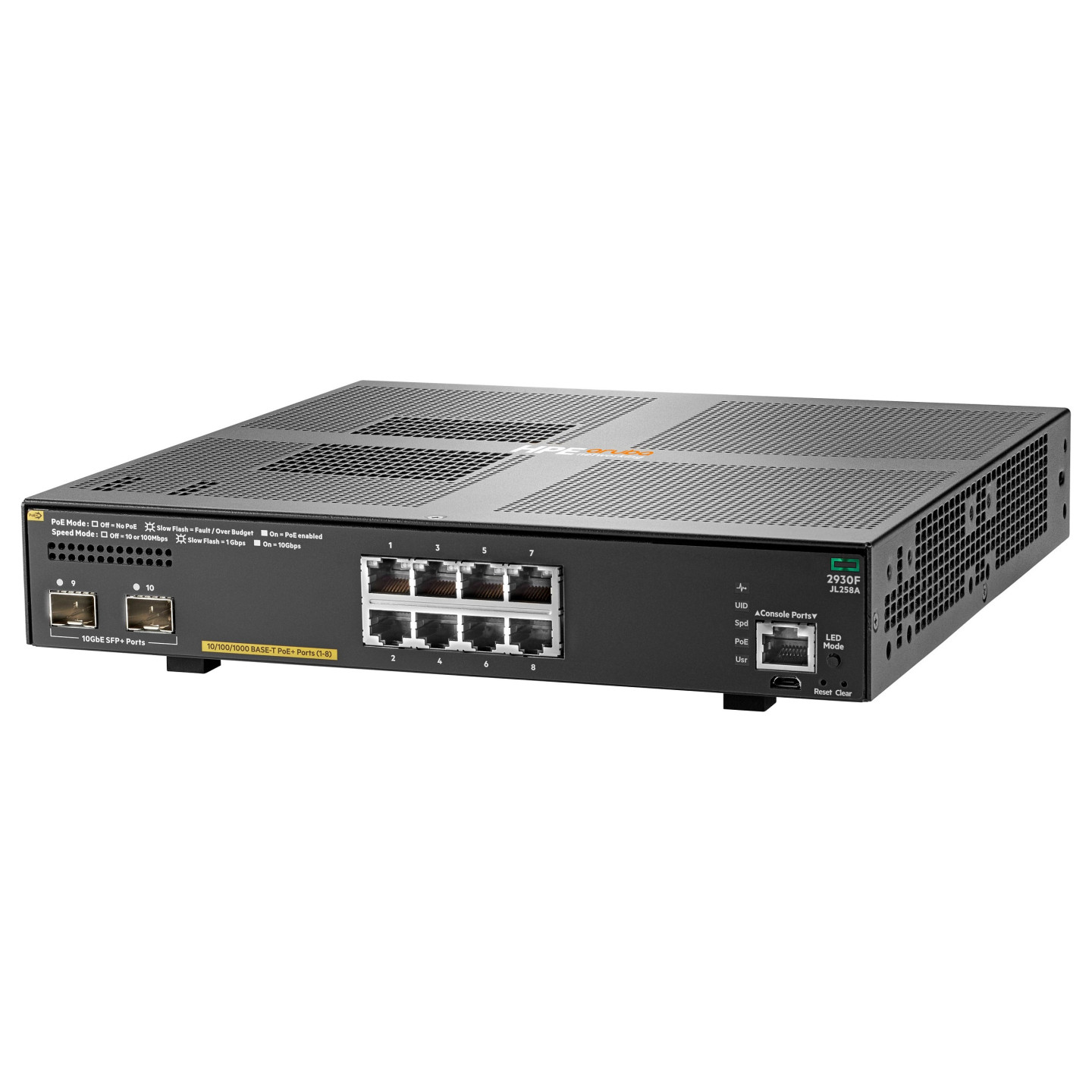 8+2P HP Enterprise Aruba 2930F 8G PoE+ (125W) 2SFP+ Switch — Buy in Cyprus with Fast Delivery