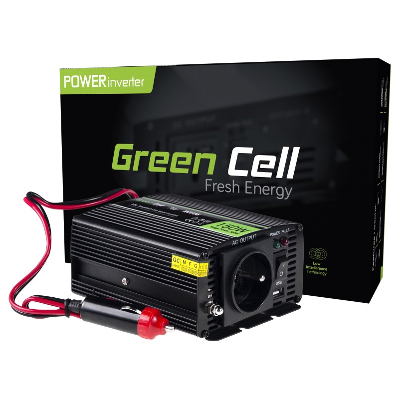Green Cell KFZ Spannungswandler Power Inverter 12V to 230V 150 300W — Buy in Cyprus with Fast Delivery