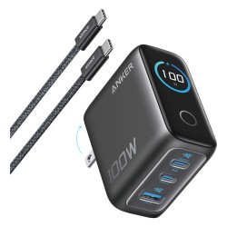 ANKER Charger 100W inkl. Display 2x USB-C 1x USB-A grey — Buy in Cyprus with Fast Delivery